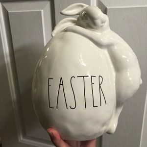 Rae Dunn magenta large Easter bunny figurine